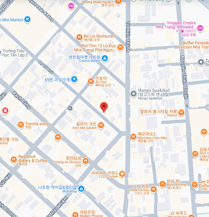 나트랑 서울이발관 위치 지도